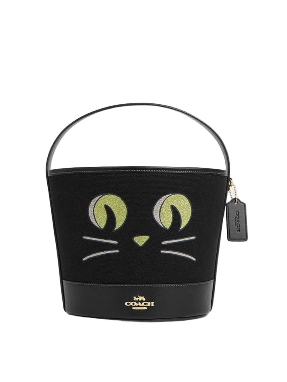 Coach Trick or Treat Bucket Bag with Halloween Cat NWT CW532
